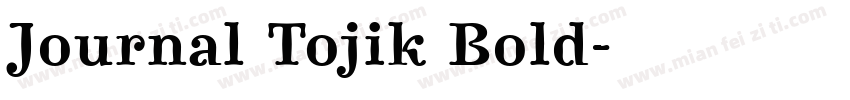 Journal Tojik Bold字体转换